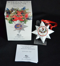 Hutschenreuther Weihnachtsstern 1994 Ole Winther Motiv:  "Schlittenfahrt" in OVP