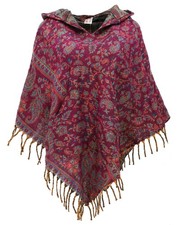 Ethno hippie poncho mit langer - ethno,