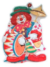 Wanddeko Clown mit Trommel