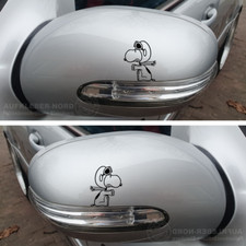 Aufkleber 2x Snoopy Baron 5cm