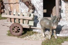 Krippenzubehör - Eselskarren - Naturholz -gebeizt - neu !!!