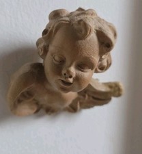 Holzfigur Putte Putto Holzschnitzerei Engel  Wandengel Puttokopf Natur 10x12 Cm