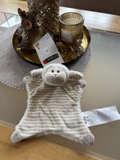 💕Schmusetuch Kuscheltuch KIK Lamm Schaf creme gestreift 💕 neu mit Etikett