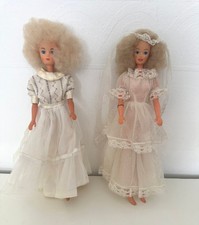 2 Vintage Puppen Braut & Kleid
