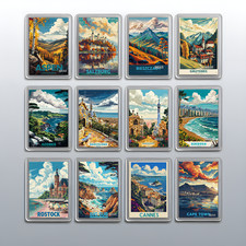 Acryl Reise Stadt Urlaub