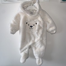 Dopodopo Overall Gr. 68 Eisbär Winter Schneeanzug Teddyfell Schneeanzug Anzug