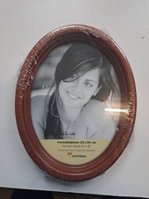  Holzrahmen, oval , Farbe Walnuss , für Bilder 15 X 20 cm.