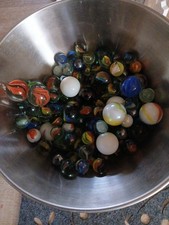 bunte Murmeln/ verschiedene Größen/ 1,230 Kg