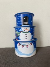 Tupperware 3er-Set Keksdosen Weihnachtsdosen Weihnachtsbaum Schneemann