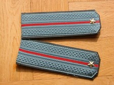 Schulterklappen Offizier Rangabzeichen Russland CCCP UDSSR Grau Rot