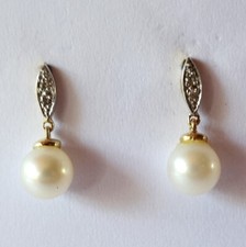 Perlen Brillant Ohrstecker 585