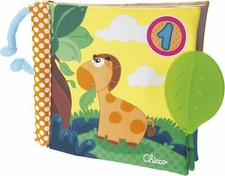Chicco 123 Stoffbuch, Baby Spielbuch Beißspielzeug, Weiches Stoffbuch B-WARE
