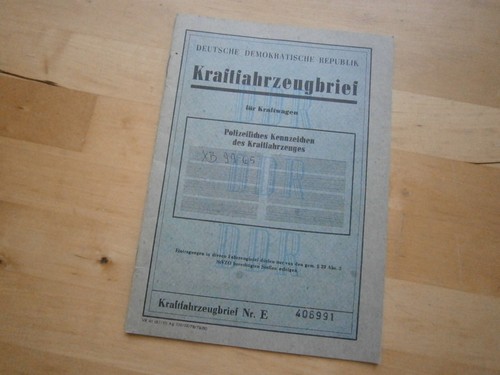 Ddr kfz brief für - ddr,