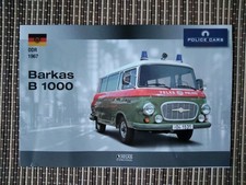 Barkas B1000 Volkspolizei  1967 DDR Datenblatt  Atlas / Police Cars 