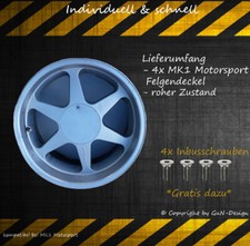 MK1 Motorsport Wheel Cap Felgendeckel passend bei MK1 4xNabendeckel Deckel flach