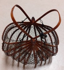 Korb, Tragekorb, Einkaufskorb mit Netz, klappbar