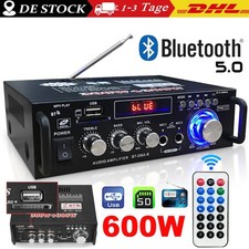 600W Bluetooth Verstärker Audio Vollverstärker HiFi Stereo Amplifier Digital FM