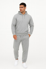 Herren Trainingsanzug Grau Set Hoodie & Jogginghose Sportanzug Freizeit Anzug