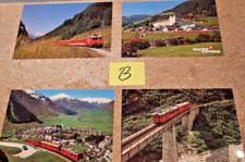 4 Stück Eisenbahn Postkarten  RhB / FO  / BVZ