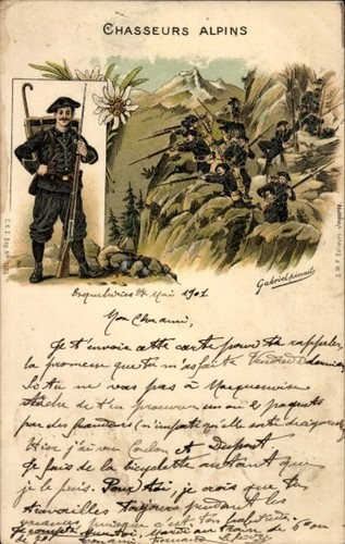 Litho französische armee - französische,