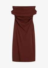 Neu Midikleid Gr. 40/42 Kaffeebraun Partykleid Abendkleid Midi Cocktailkleid