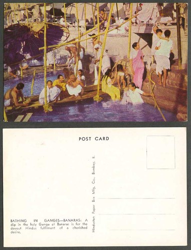 Indien alte farbige postkarte - indien,