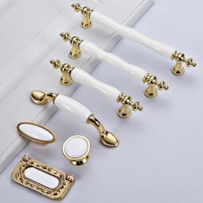 Glänzend goldweißer Kommode