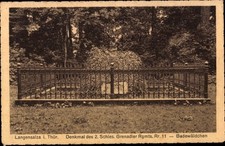 Ak Bad Langensalza in Thüringen, Denkmal des 2. Schles. Grenadier... - 4835223