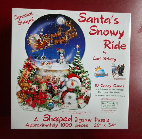 Puzzle santas snowy ride - snowy,