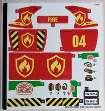 LEGO® City Feuerwehreinsatz im Burger-Restaurant Aufkleber Sticker für 60214 NEU