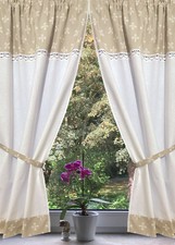 Landhaus Gardine Set 2St weiß