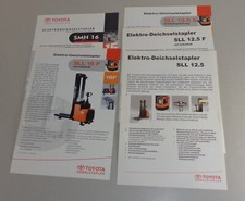 Prospektblätter Toyota Elektro Deichselstapler SLL 16 F 12,5 13,5 S / SMH 16