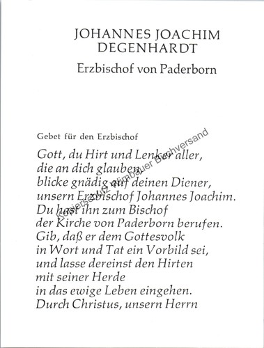 Gebetszettelchen bischof - gebetszettelchen,