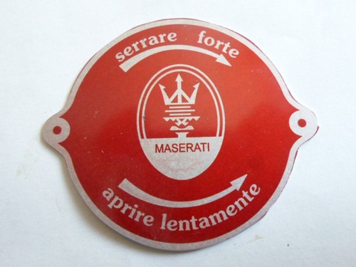 Typenschild schild maserati - typenschild,