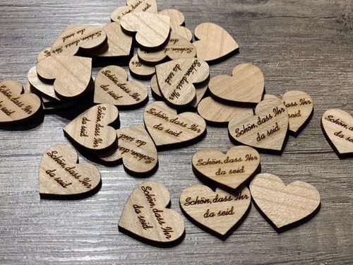 Streudeko holz herz - 50,