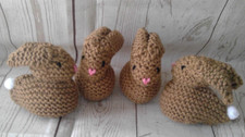 4 hellbraune Osterhasen Hase