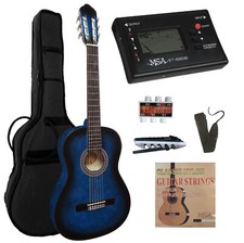 GITARRE SET 4/4 MIT STIMMGERÄT , TASCHE - ZUBEHÖR - FARBAUSWAHL - KONZERTGITARRE