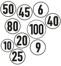 GROSSER AUFKLEBER KMH KM/H RUND 10cm STICKER GESCHWINDIGKEITSAUFKLEBER SCHILD !!