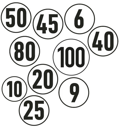 Grosser aufkleber kmh h - aufkleber, km/h