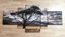 Leinwandbild Keilrahmenbild Wandbild Afrika 5tlg 166 x 80 cm