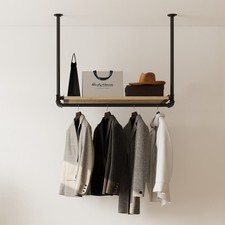 Garderobe Kleiderstange Holzablage Kieferholz Flur MIK ll Industrial Design Loft