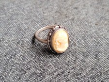 alter 925er Silber-Ring mit Gemme / Kamee - Art Deco, Jugendstil, Vintage, Retro