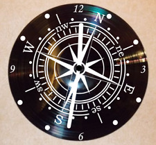 Kompass Wanduhr Schallplattenuhr Vinyluhr Schallplatte Wanduhr Vinyl 