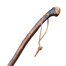 Wanderstock Holz Geflammt Gravur bis 12 Zeichen inklusive Naturwurzel 98-180 cm 