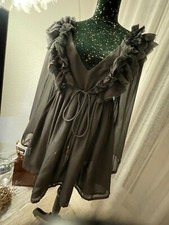 Bluse aus 100 % Seide, grau