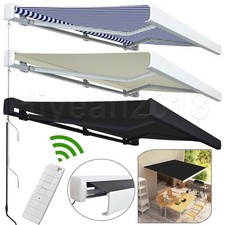 Elektrisch Kassettenmarkise Vollkassettenmarkise Alu Gelenkarm Markise mit Motor