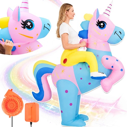 Aufblasbares einhorn kostüm - aufblasbares,