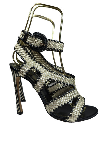 Sergio rossi metallic woven - metallic,