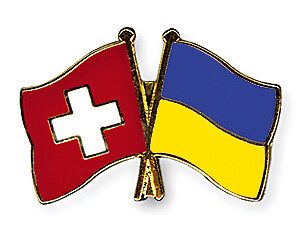 Schweiz ukraine flaggen pin - schweiz,