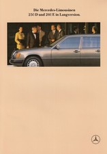MERCEDES E-KLASSE W124 Langversion Pullman 8-Sitzer 8 Seat Prospekt Brochure 29